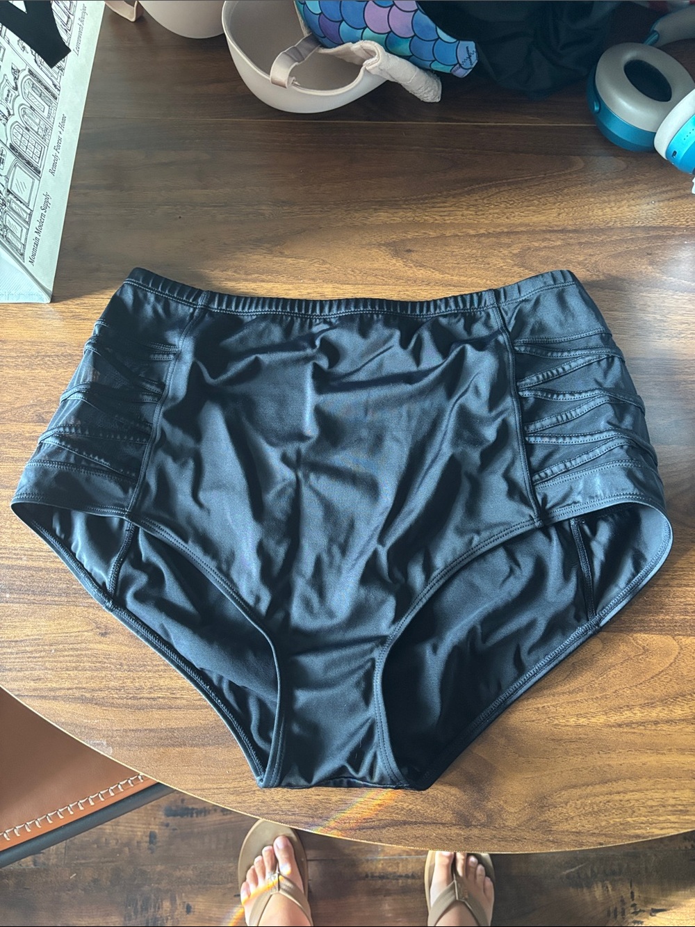 torrid High-Waist Black Ruched Swim Bottoms